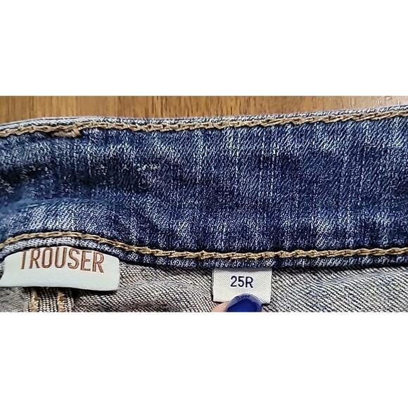 ARIAT Lucy Trouser Jeans Women’s 25R Mid Rise Wide Leg Stretch Denim Raw Hem - Picture 7 of 13